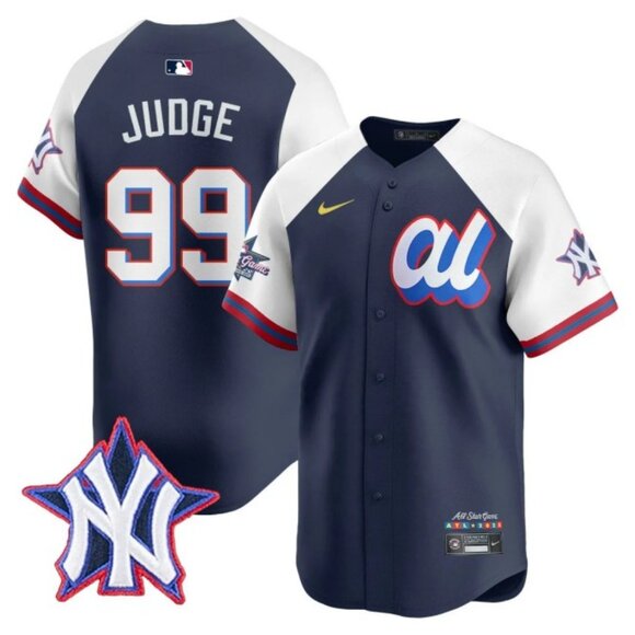 Mens Youths Kids Womens Aaron Judge Navy White 2025 All Star Jersey Stitched
